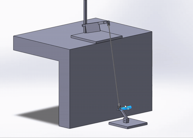 Animated SolidWorks motion study of the chopper mechanism actuating